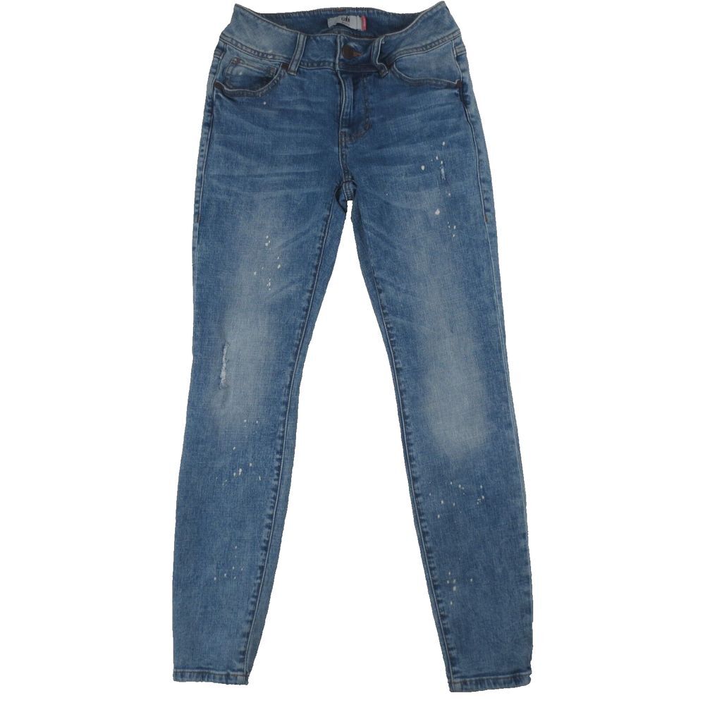 Cabi Jeans Womens 4 Cinch Skinny Adventure Wash Distressed Bleached Denim‎ 28x29